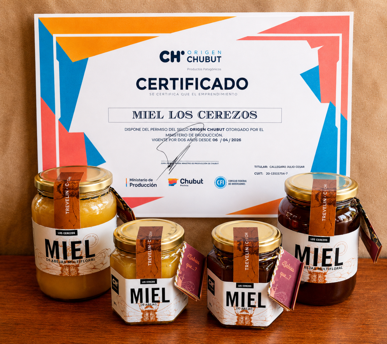 Origen Chubut "Miel Los Cerezos"